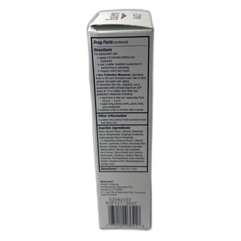 Eucerin Face Night Cream Immersive Hydration Hyaluronic Acid 2.5oz Exp 07/27 New