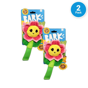 BarkBox Penny Plush Tug Flower Dog Toy Squeaky Pet Toy 2 Total Pack of 2 New