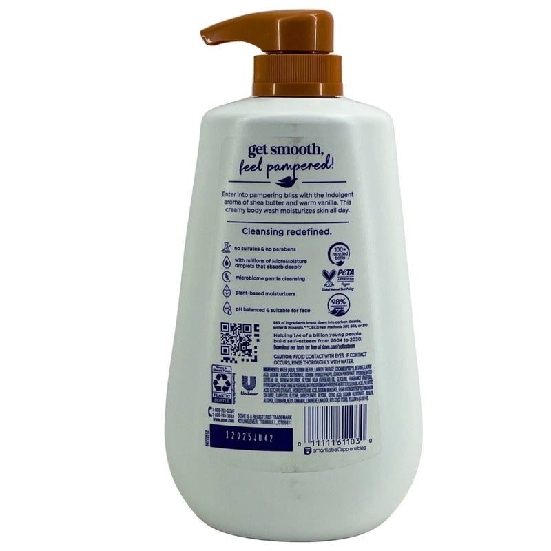 Dove Pamper Body Wash Shea Butter + Warm Vanilla 24HR Renewing MicroMoisture 30