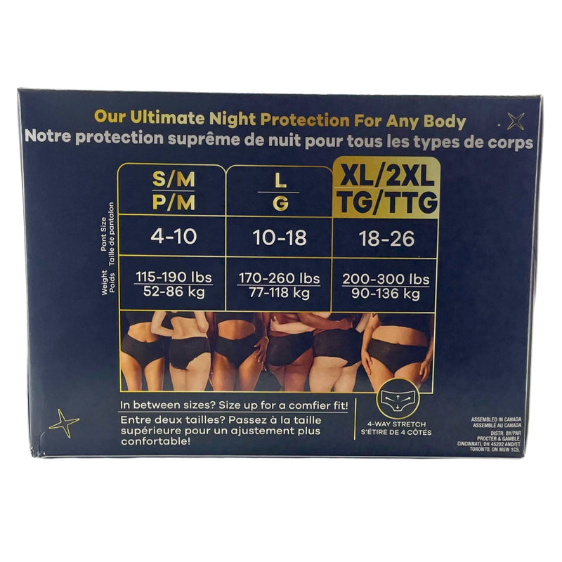 Always ZZZ Disposable Period Underwear XL/2XL 18-26 7 Count 2 Pack New