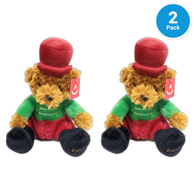 Aurora World Marius Nutcracker Stuffed Bear Plush Toy 9 Inch Brown Pack of 2 New