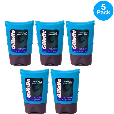 Gillette After Shave Gel for Sensitive Skin 2.5 fl oz bottle 5-pack box
