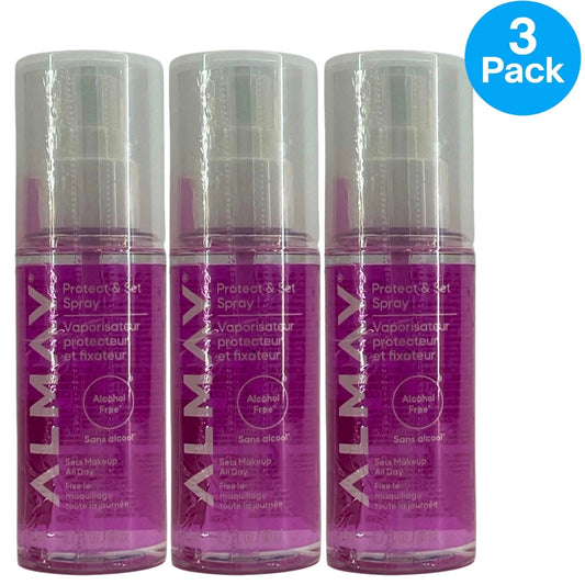Almay Protect & Set Spray Alcohol Free Setting Spray Sets Makeup All Day 3 Pack