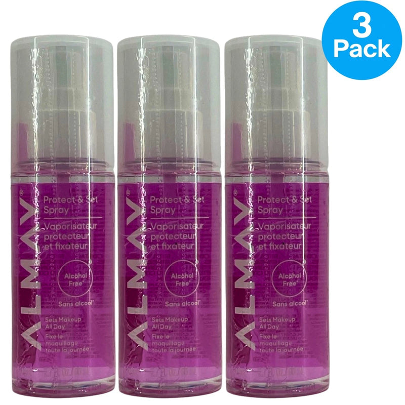 Almay Protect & Set Spray Alcohol Free Setting Spray Sets Makeup All Day 3 Pack
