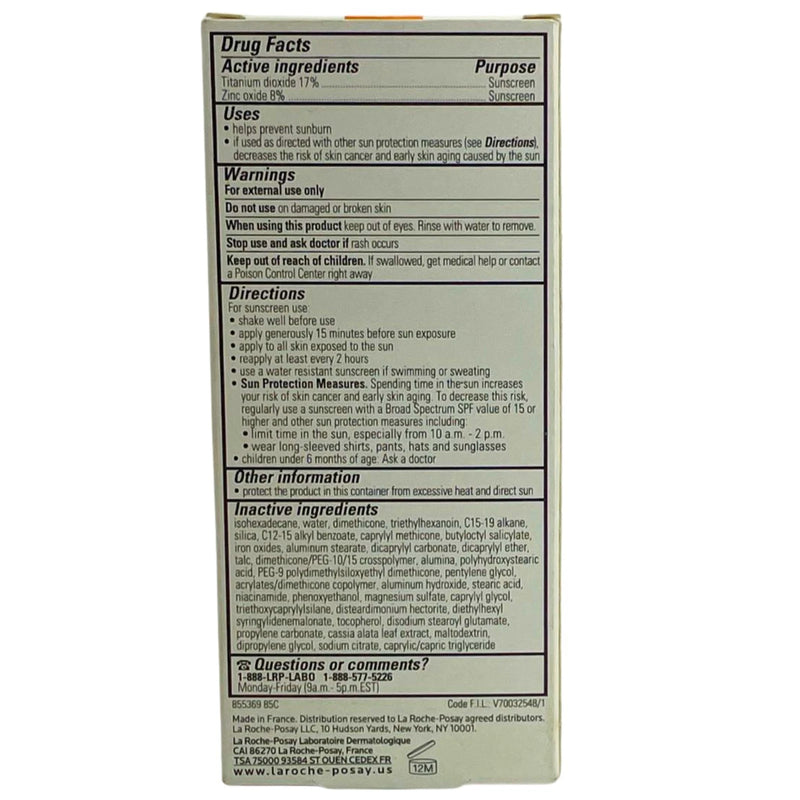 La Roche-Posay Anthelios Tinted Mineral Sunscreen SPF 40 Medium 3 Pack Exp 04/27