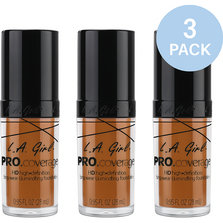 L.A. Girl PRO.coverage HD Foundation 0.95 oz 3 Pack New 1