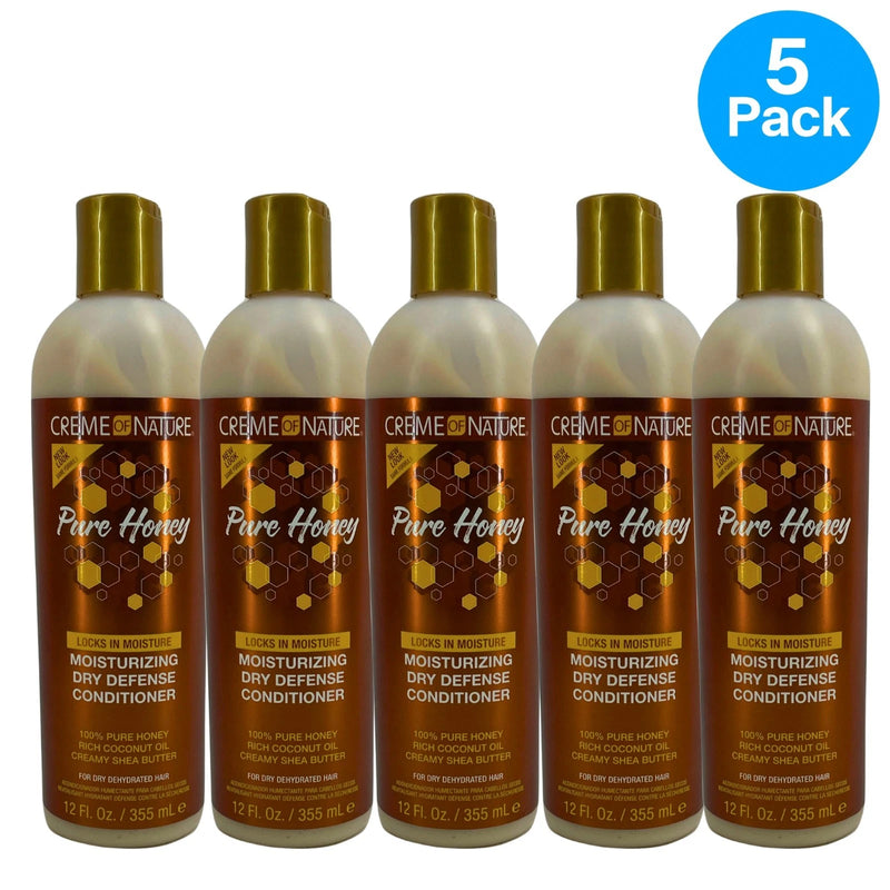 Creme of Nature Pure Honey Moisturizing Dry Defense Conditioner 12 fl oz 5 Pack