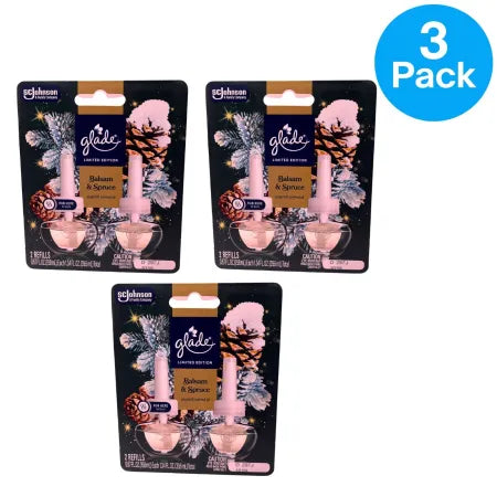 Glade Balsam & Spruce PlugIns Oil Refills 2ct 3 Pack New