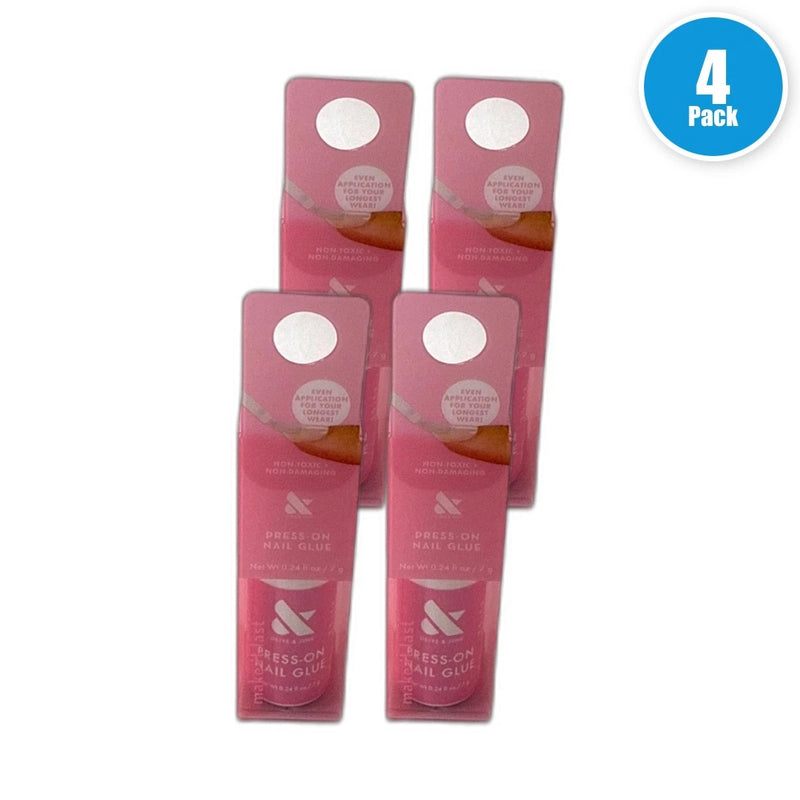 Olive & June Brush on Nail Glue 0.24 Fl Oz Non-Toxic Non-Damaging Pack of 4 New