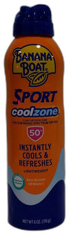 Banana Boat Sport Cool Zone SPF 50 Clear Sunscreen Exp 05/27 Pack of 2 New