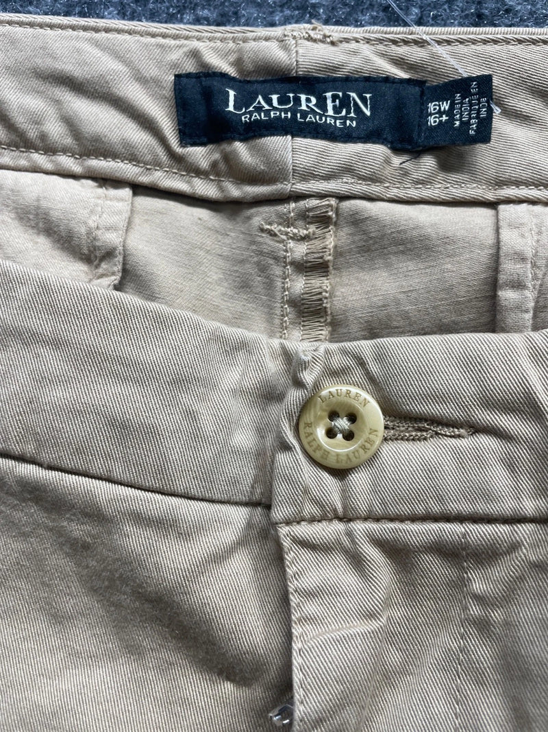 Lauren Ralph Lauren Pants KAHKI Size 16W Women's NWOT NWT