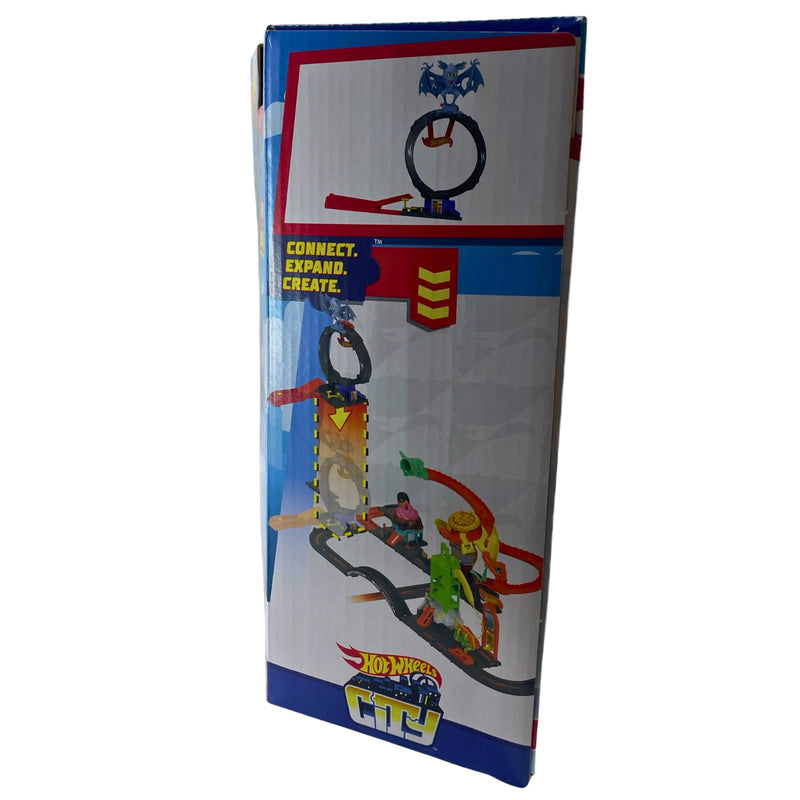 Hot Wheels City Bat Loop Attack Playset Track Set 1 Pack New