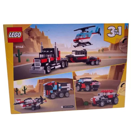 LEGO Creator Flatbed Truck Helicopter Set 270 pcs 1 Pack New