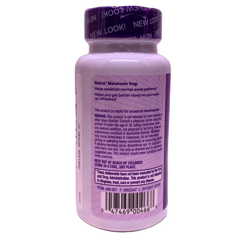 Natrol Melatonin 1 mg Sleep Aid Drug-Free Fast Dissolve Tablets 180 Ct Exp 04/27