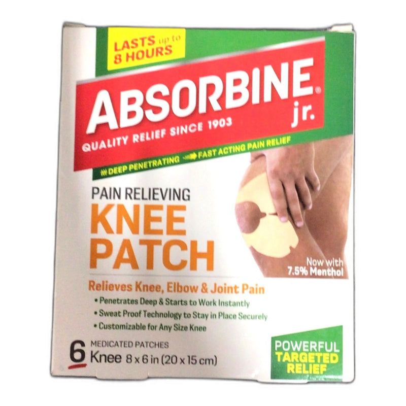 Knee Pain Relief Patch Menthol Long Lasting Sweat Proof 6 Count Exp 10/28 New
