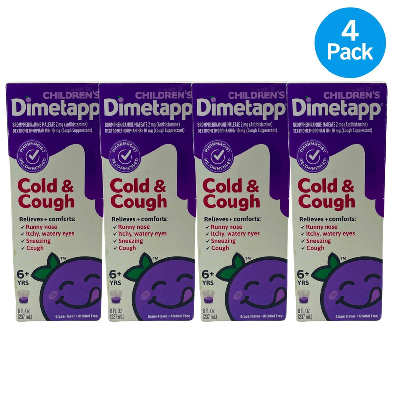 Children's Dimetapp Cold & Cough Grape Flavor Alcohol Free 8 fl oz Exp 03/27