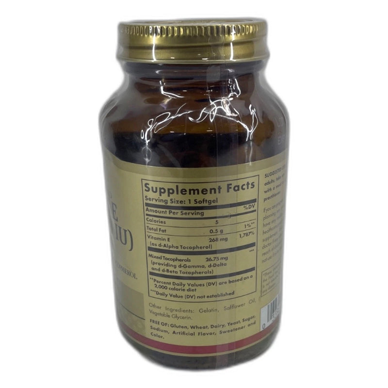 Solgar Vitamin 268 400 Tocopherol Mixed 100ct 200 Total Exp 07/27 Pack of 2 New