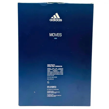 Adidas Moves for Him Gift Set – Eau de Toilette 1.0 oz + Adidas Cap – New 2