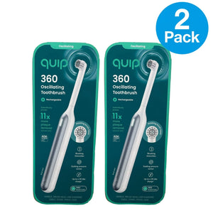 Quip 360 Oscillating Toothbrush 2 Pack New