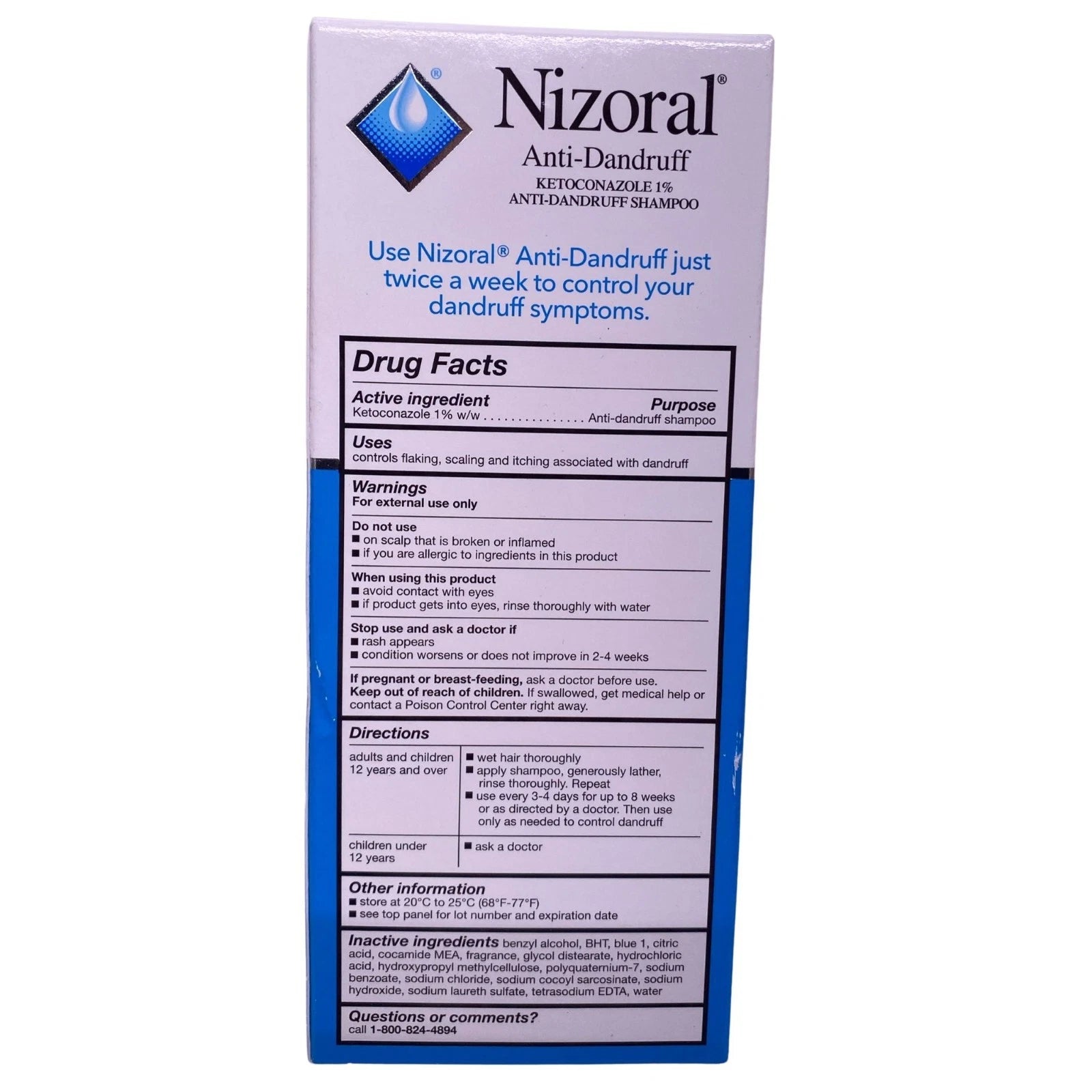 Nizoral Anti-Dandruff Shampoo 7oz 3 Pack New