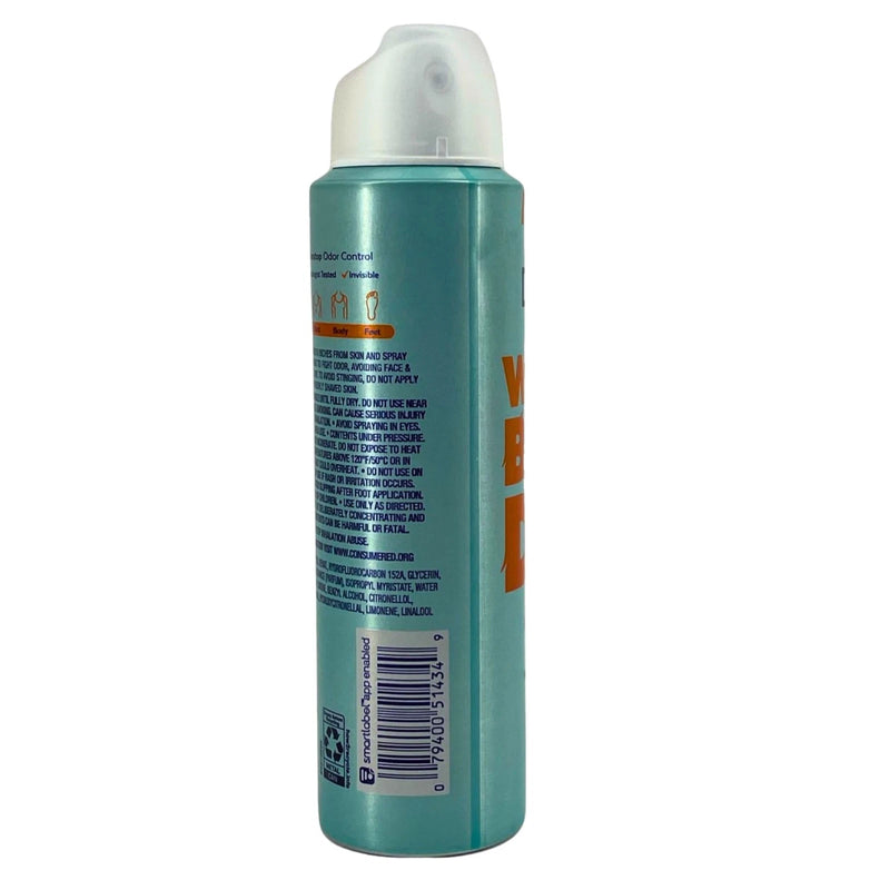 Degree Whole Body Deodorant Spray Fresh Citrus 4 OZ 2 Pack New