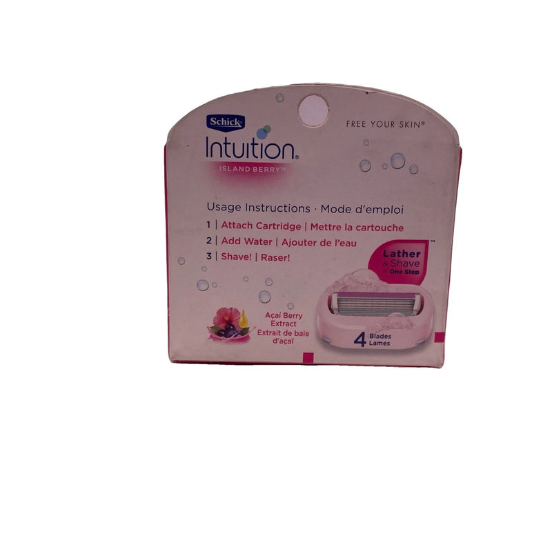 Schick Intuition Island Berry Razor Blade Refills with Açai Berry Extract 6 Pack