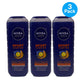 NIVEA Men Sport 3-in-1 Body Wash Tangerine Pepper 16.9 oz 3 Pack New