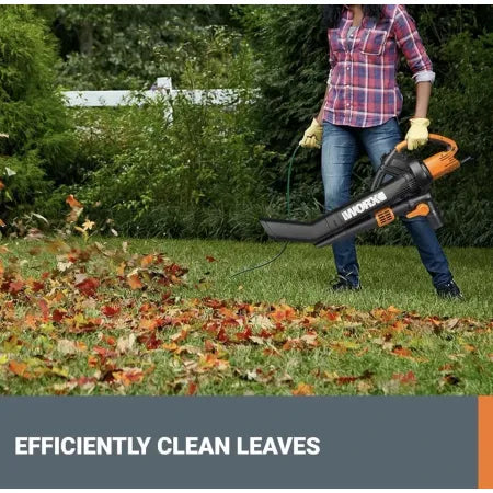 Worx TRIVAC 12 Amp 3-in-1 Blower/Mulcher/Vacuum With LEAFPRO Collection System 7