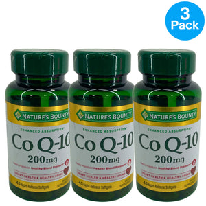 Nature's Bounty Co Q-10 200 mg 45 Rapid Release Softgels Exp 04/27 3 Pack New