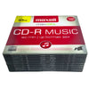 Maxell CD-R Music maxdata 80 Min 700MB Recordable Discs Slim Jewel Cases 3 Pack