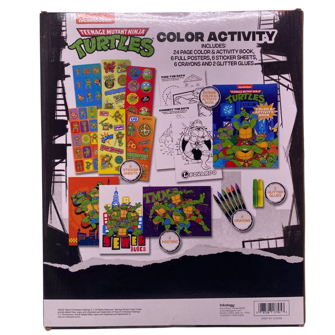 TMNT Color Activity Set Book Posters Stickers Crayons 3 Pack New