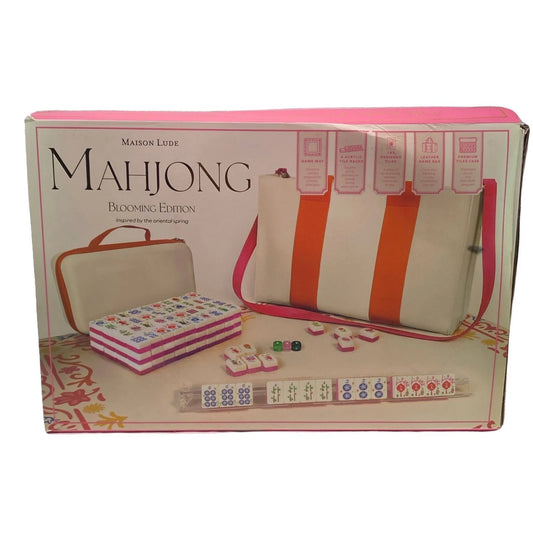 Maison Lude Mahjong Blooming Edition 160 Tile Set Case Bag Box Damage New