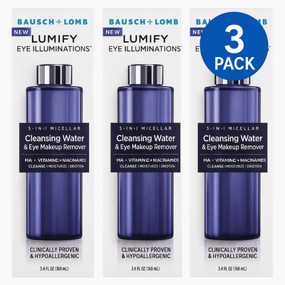 Lumify Eye Illuminations Makeup Remover & Cleanser Pack of 3 (5.4 oz each) NEW