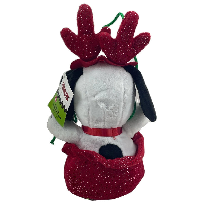 Peanuts Snoopy Light-Up Reindeer Christmas Animated Plush New