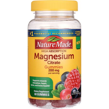 Nature Made Magnesium Citrate Gummies - Mixed Berry 200 mg 60 Gummies