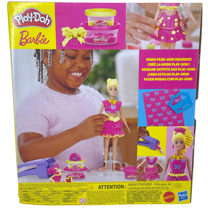 Play-Doh Barbie Ruffles & Bows Fashion Playset with 11.5" Doll & Cans Net Wt