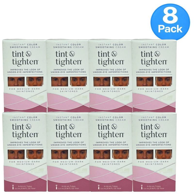 Tint & Tighten Instant Color Smoothing Cream Medium-Dark 0.18 oz 8 Pack New