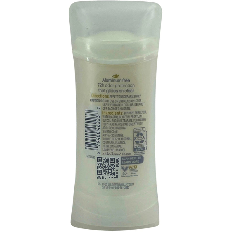 Dove Aluminum Free Deodorant Stick Coconut & Pink Jasmine 72H 2.6 Oz 7 Pack New