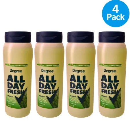 Degree All Day Fresh Body Wash 20 oz 4 Pack New