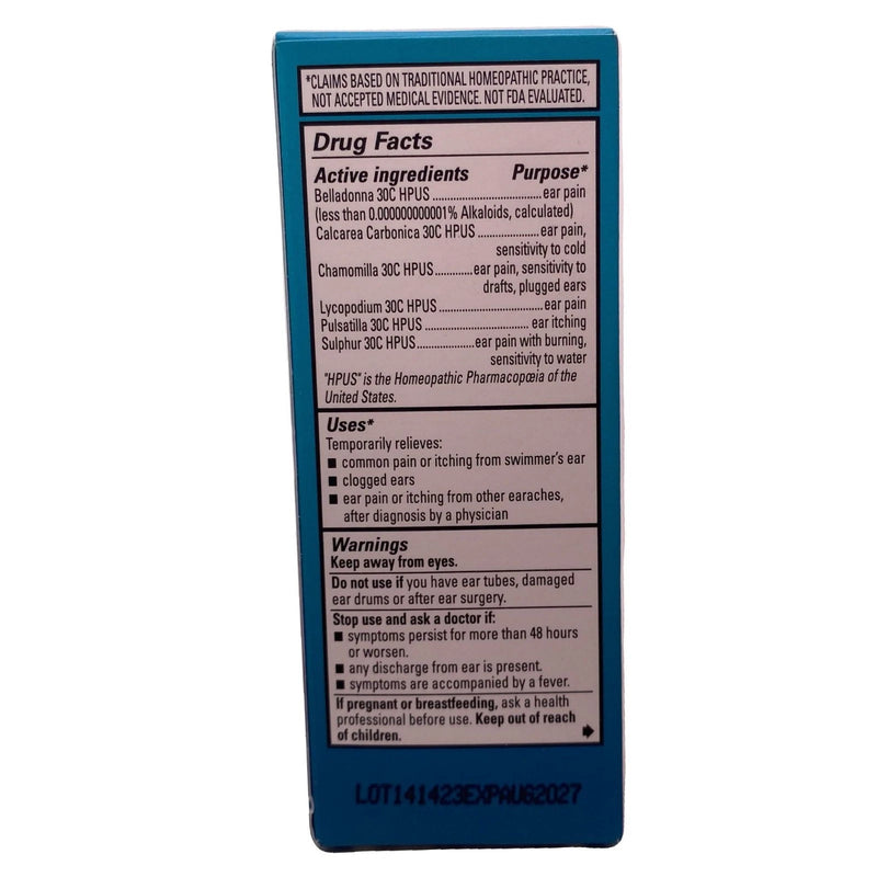 Hyland's Earache Drops 0.33 fl oz 5 Pack Exp 08/2027 New