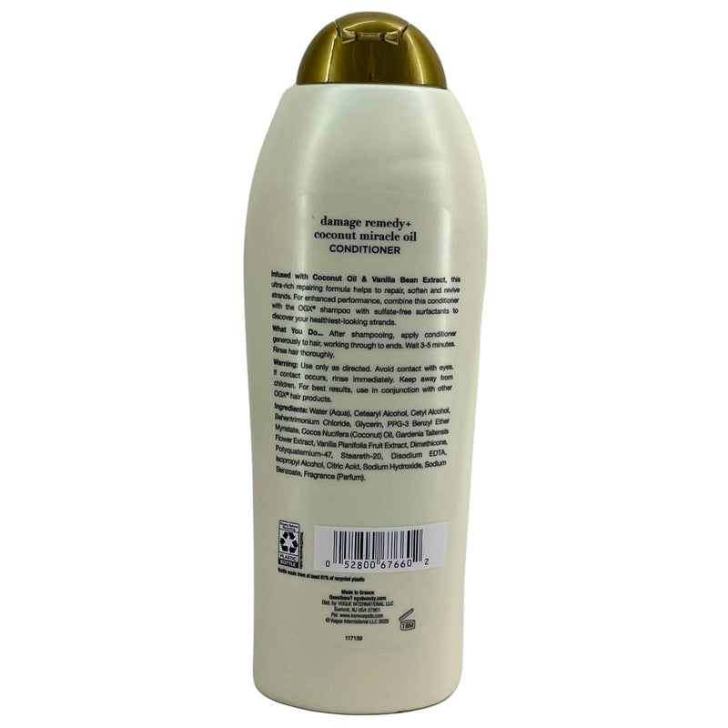 OGX Coconut Miracle Oil Conditioner 25.4 Oz 3 Pack New