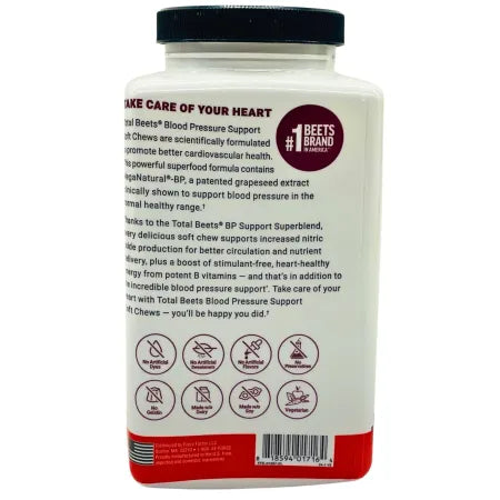 Force Factor Total Beets Blood Pressure Support 60 Soft Chews Acai Flavor New 3