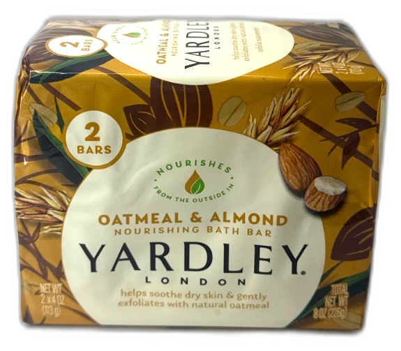 Yardley London Oatmeal Almond Moisturizing Bath Bar Soap 24 Total Pack of 12 New
