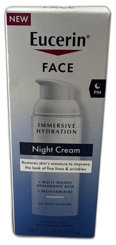 Eucerin Face Immersive Hydration Night Cream Overnight Skincare Pack of 12 New