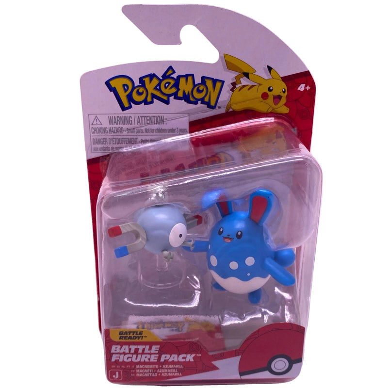 Pokémon Battle Figure Pack Magnemite & Azumarill Jazwares Authentic 1 Pack New