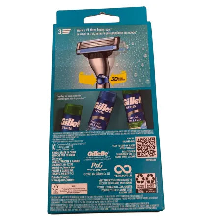 Gillette Mach3 Razor + 2 Cartridges 3 Blade Razor System 3 Pack New