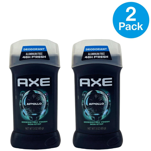 AXE Apollo Deodorant Stick - Aluminum Free - 48H Fresh - 3 oz - 2 Pack Bundle