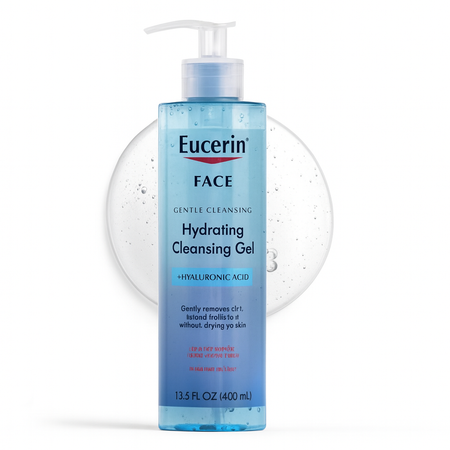 Eucerin Hydrating Cleansing Gel Face Wash 13.5oz 1 Pack New