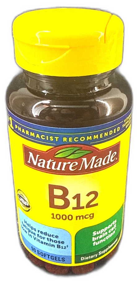 Nature Made Vitamin B12 Softgels Energy 180 Total Exp 05/27 Pack of 2 New