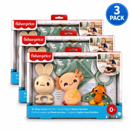 Fisher-Price So Many Senses Gift Set Baby Sensory Toys 3 Pack New